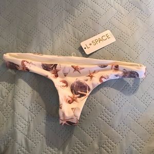 L*Space Reversible Seashell/ White Itsy Cut Bikini